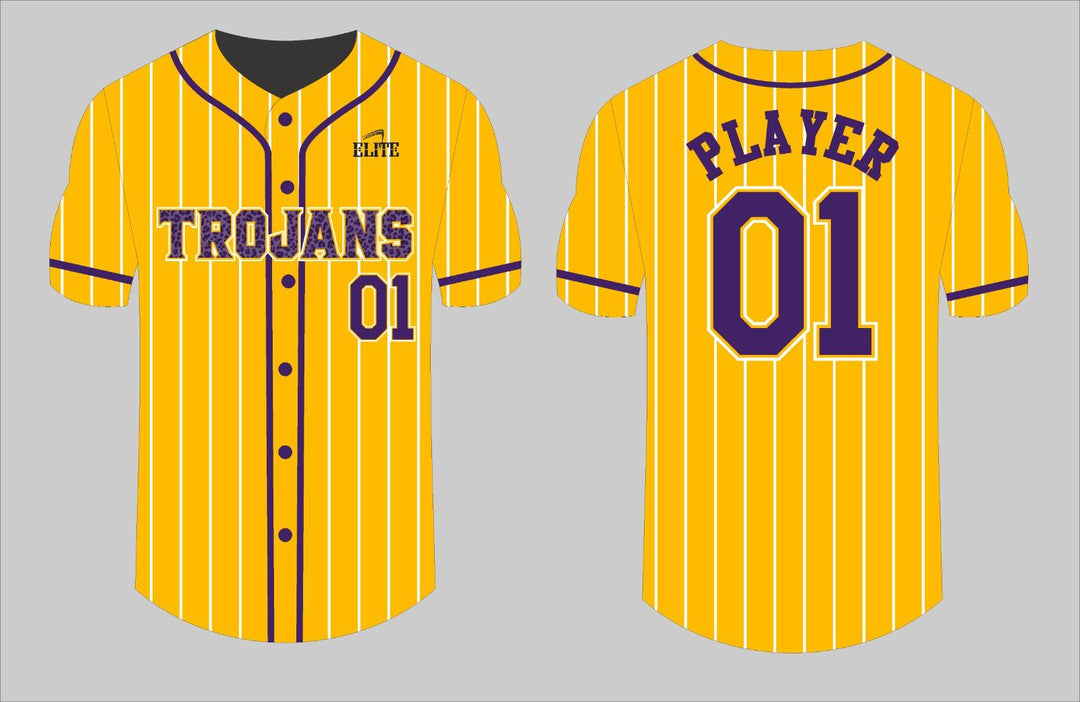 Alexandria Trojans Baseball Jersey - Yellow