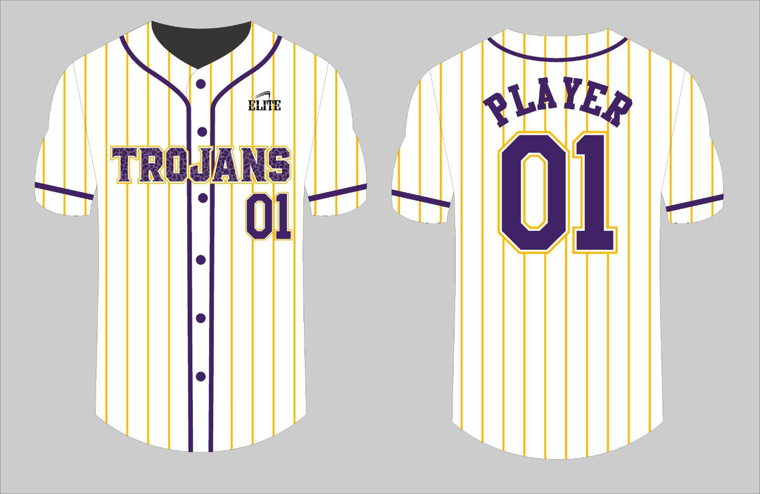 Alexandria Trojans Baseball Jersey - Off White