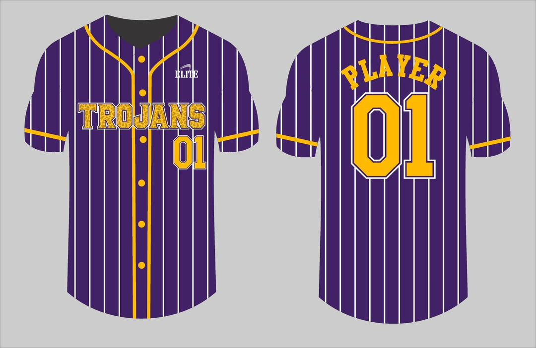 Alexandria Trojans Baseball Jersey - Purple