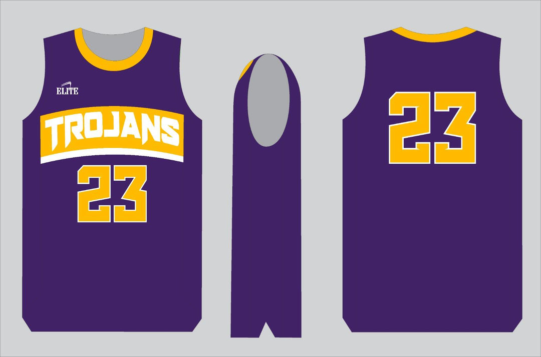 Alexandria Trojans Basketball Jersey - Purple
