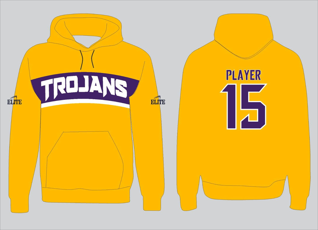 Alexandria Trojans Hoodie - Yellow (White Logo)