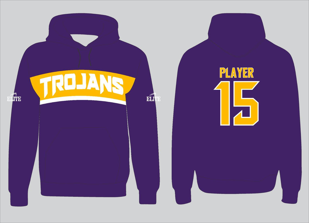 Alexandria Trojans Hoodie - Purple (White Logo)