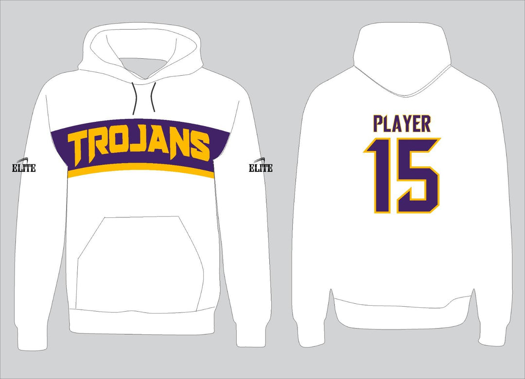 Alexandria Trojans Hoodie - White (Yellow Logo)