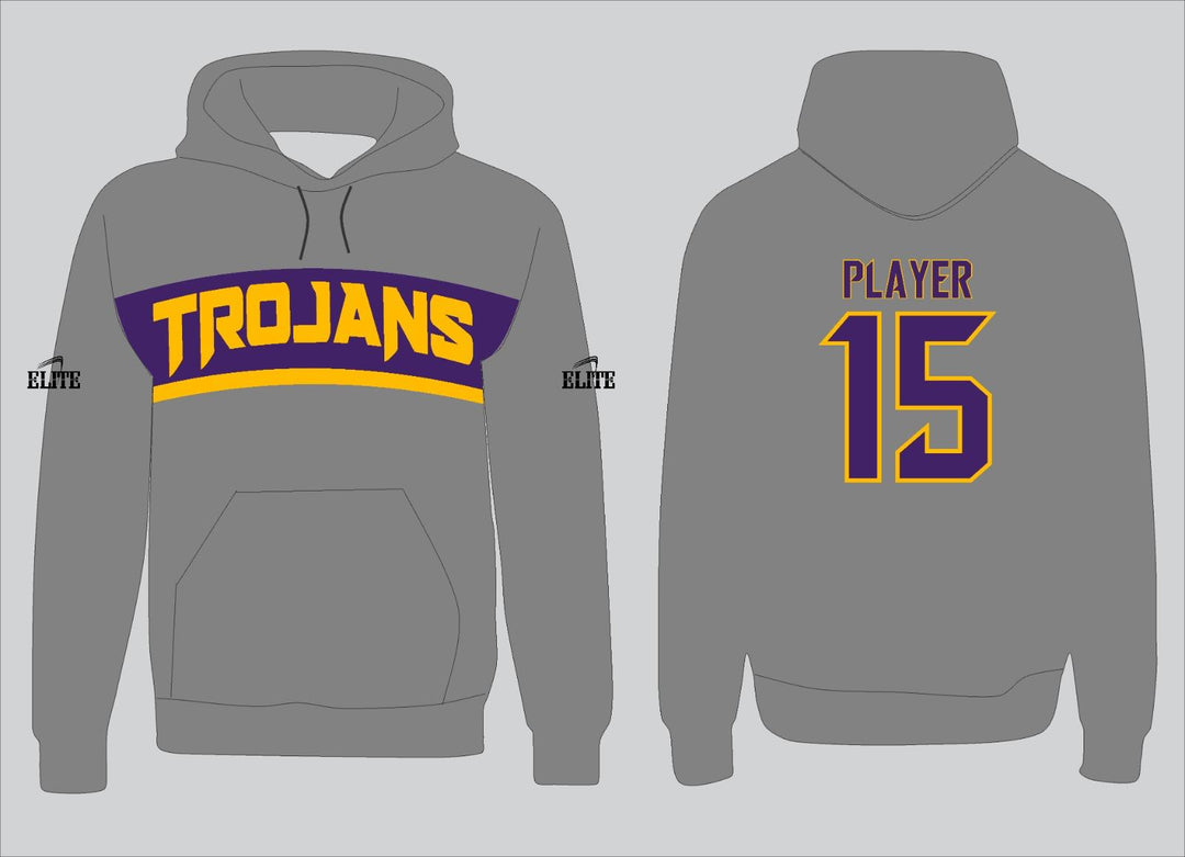 Alexandria Trojans Hoodie - Grey (Yellow Logo)