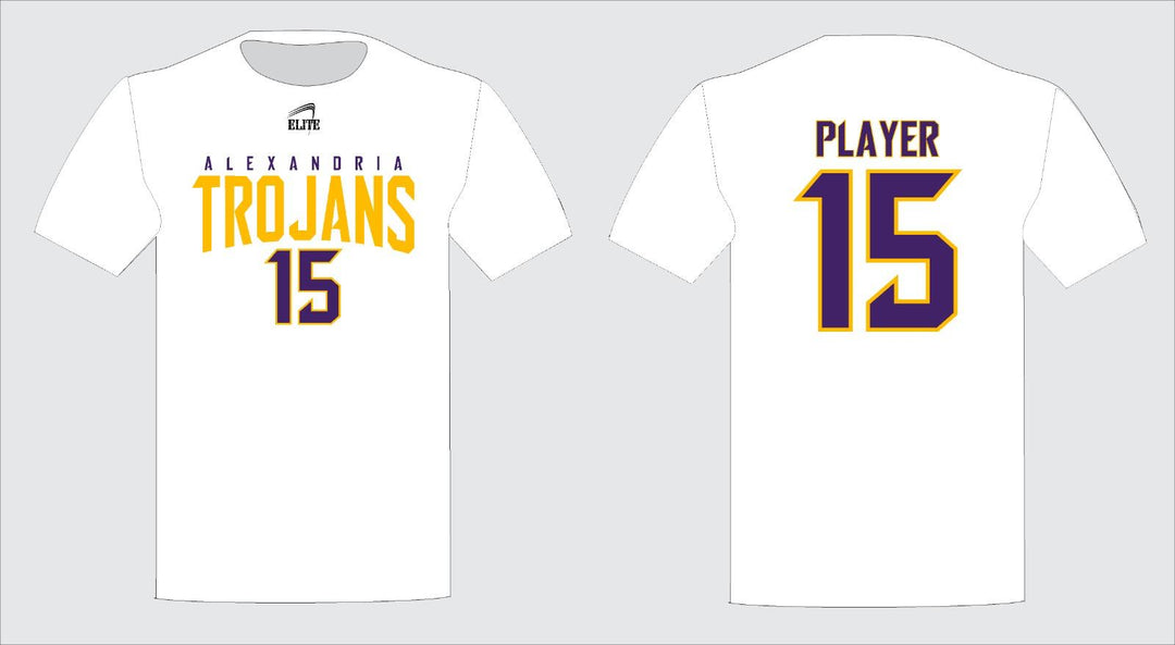 Alexandria Trojans Short Sleeve Shirt - White