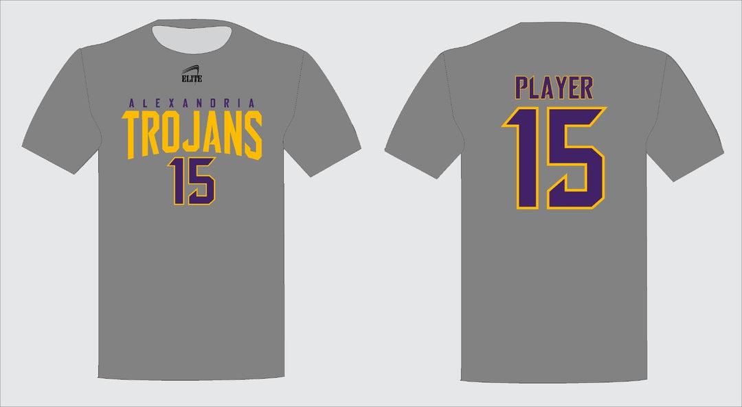 Alexandria Trojans Short Sleeve Shirt - Grey