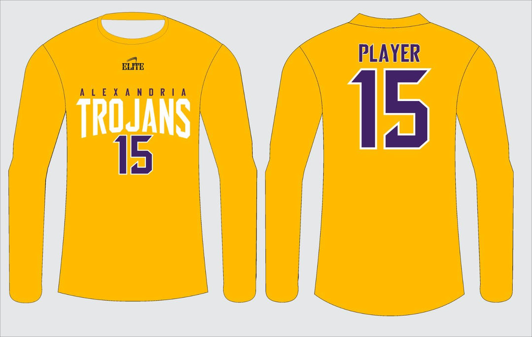 Alexandria Trojans Long Sleeve Shirt - Yellow