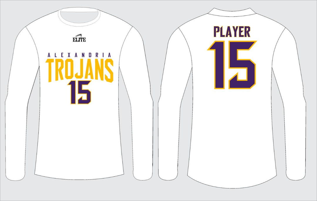 Alexandria Trojans Long Sleeve Shirt - White