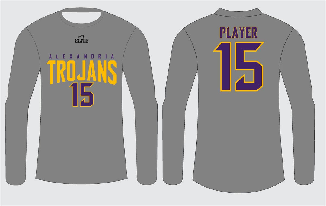 Alexandria Trojans Long Sleeve Shirt - Grey