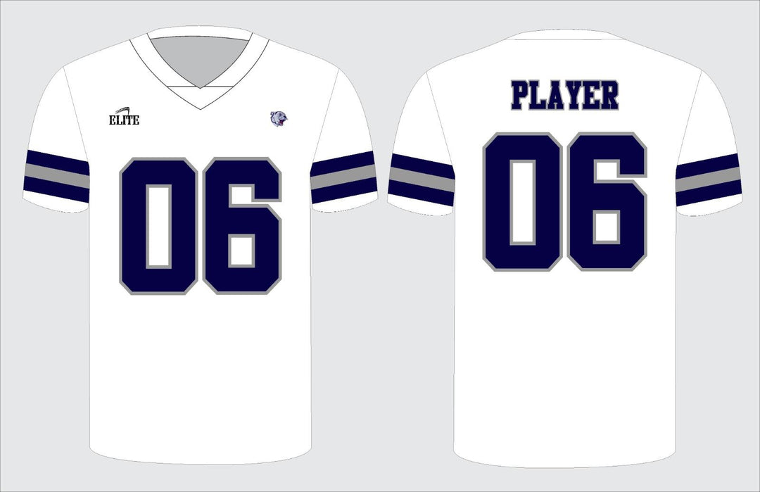 Cougars Football Jersey - White & Navy Blue