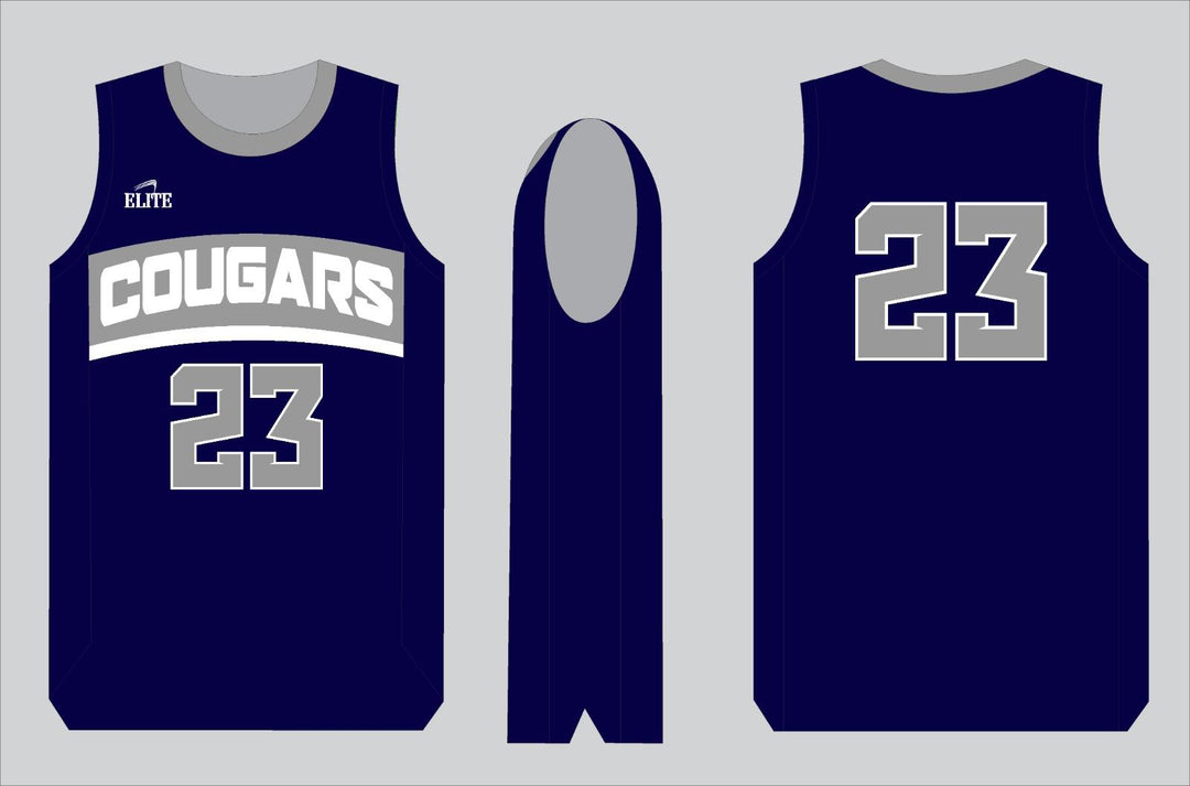 Cougars Basketball Jersey - Navy Blue