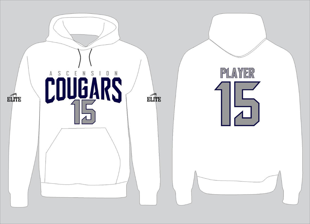 Cougars Ascension Hoodie - White (Navy Blue Logo)
