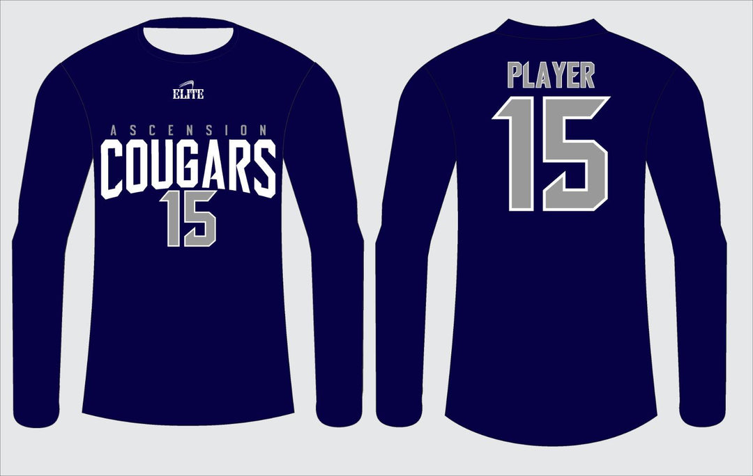 Cougars Long Sleeve Shirt - Navy Blue
