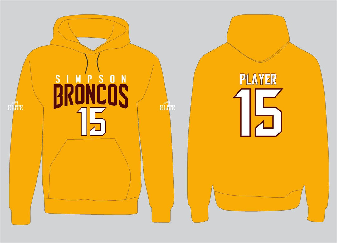 Simpson Broncos Hoodie - Yellow