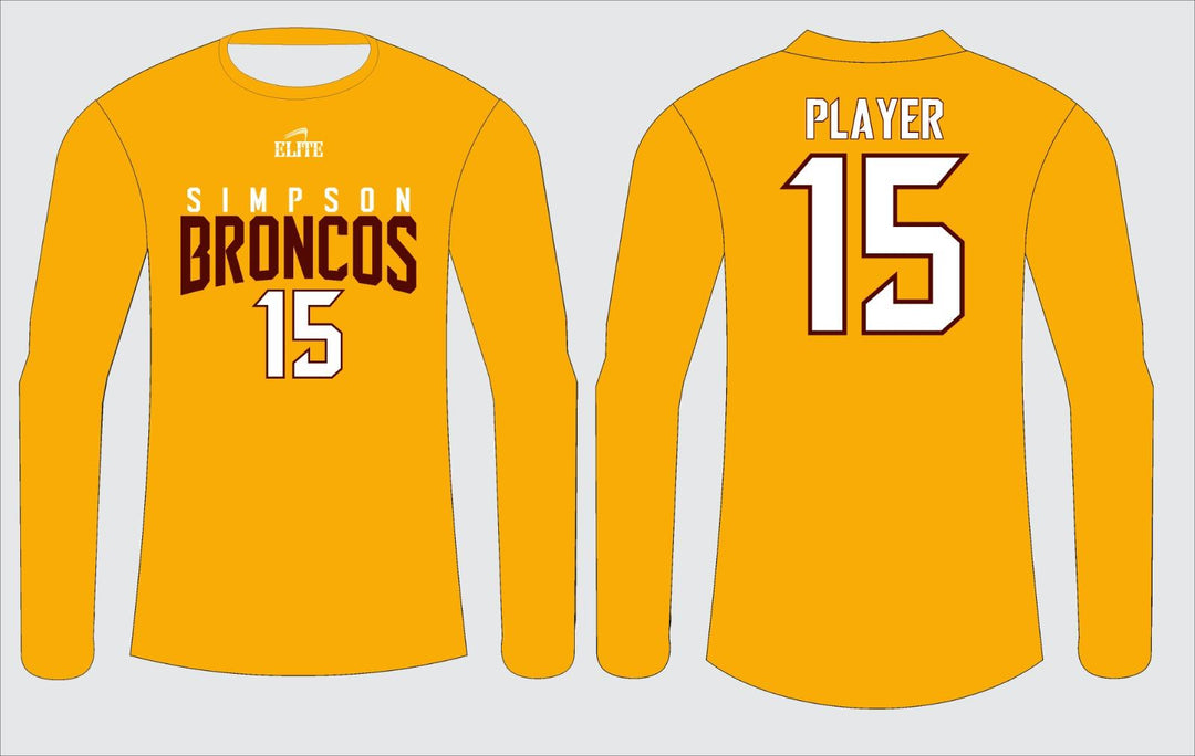 Simpson Broncos Long Sleeve Shirt - Yellow
