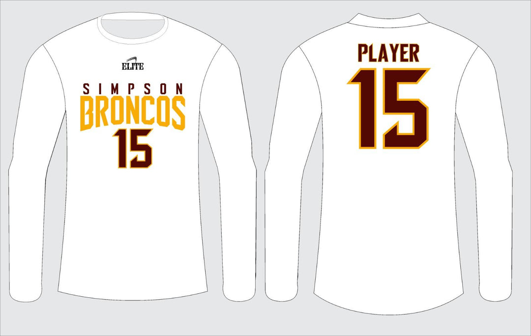 Simpson Broncos Long Sleeve Shirt - White