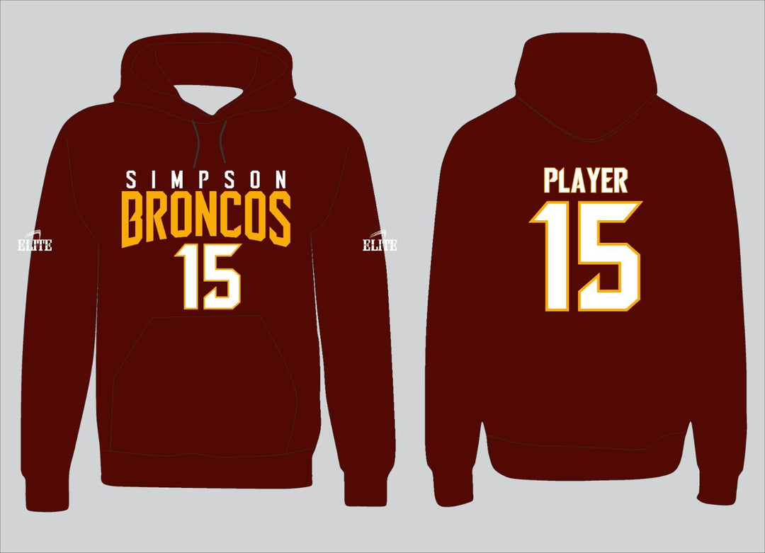 Simpson Broncos Hoodie - Dark Brown