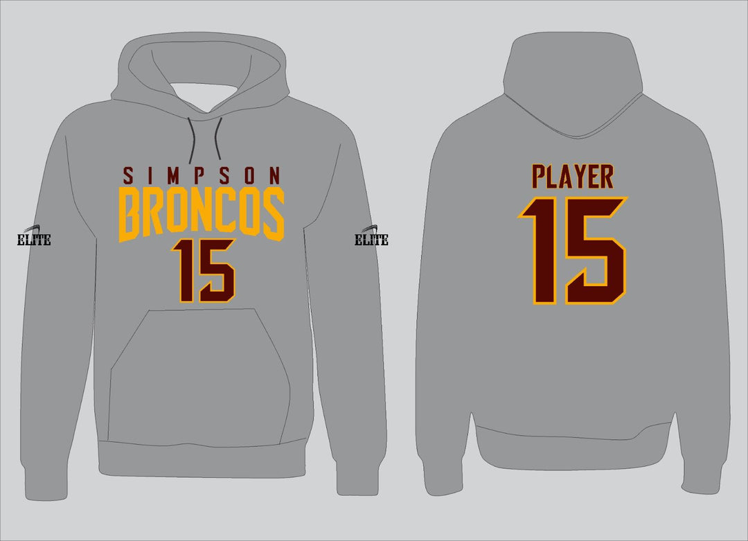 Simpson Broncos Hoodie - Grey
