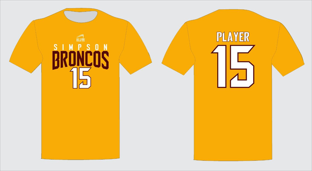 Simpson Broncos Short Sleeve Shirt - Yellow