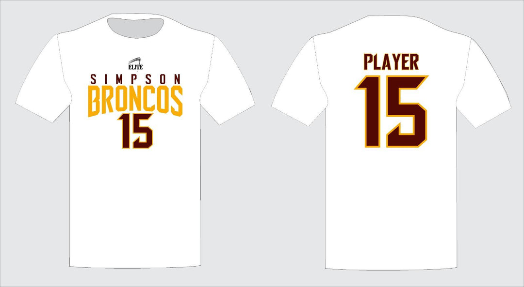 Simpson Broncos Short Sleeve Shirt - White