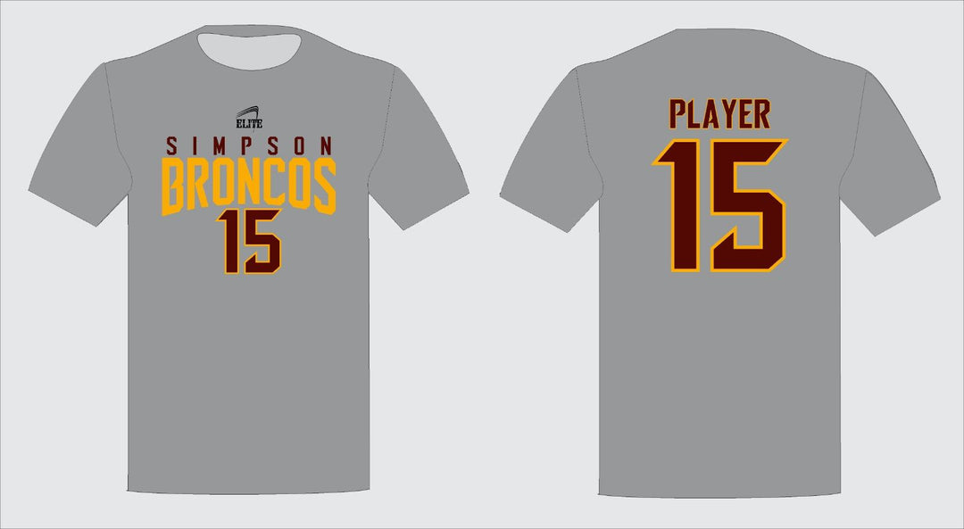 Simpson Broncos Short Sleeve Shirt - Grey