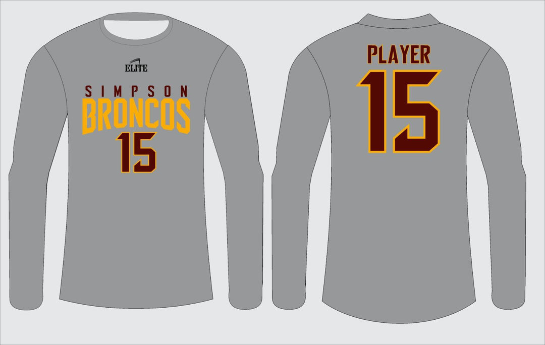 Simpson Broncos Long Sleeve Shirt - Grey