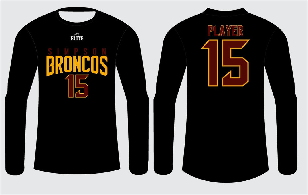 Simpson Broncos Long Sleeve Shirt - Black