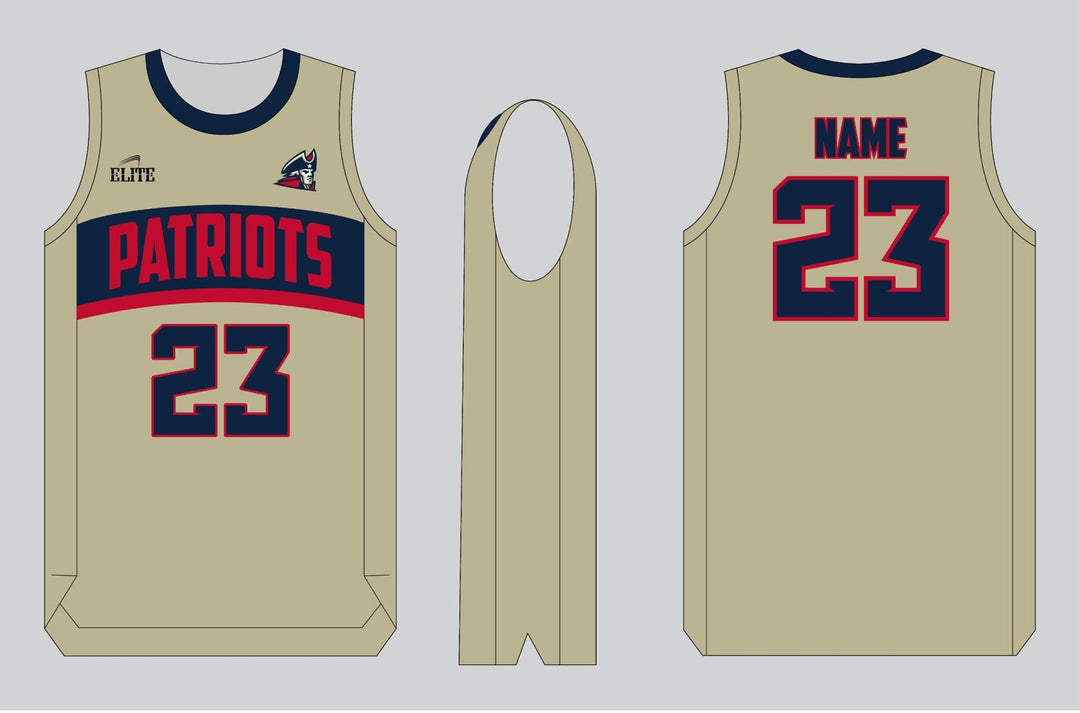 Liberty Patriots Basketball Jersey - Tan