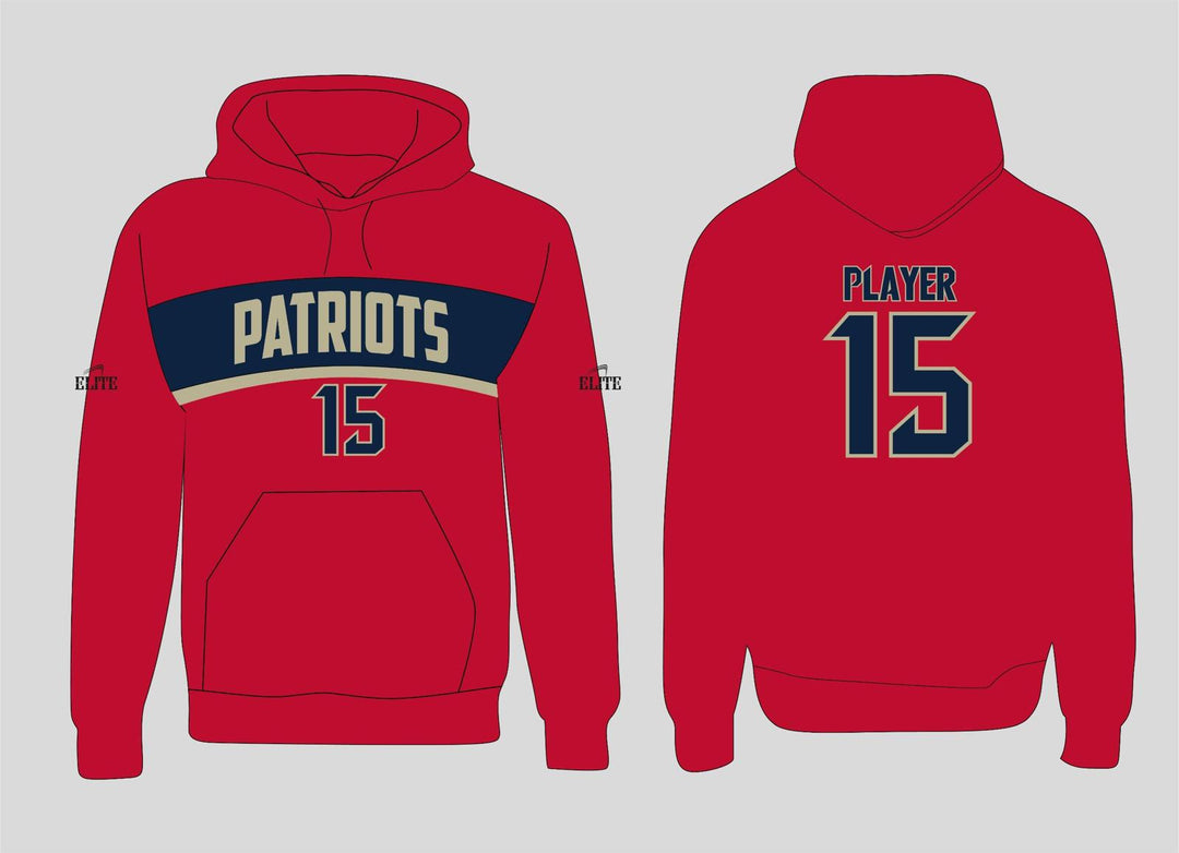 Liberty Patriots Hoodie - Red (White Logo)
