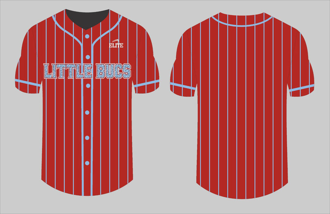 Little Bucks Staff Baseball Jersey - Red