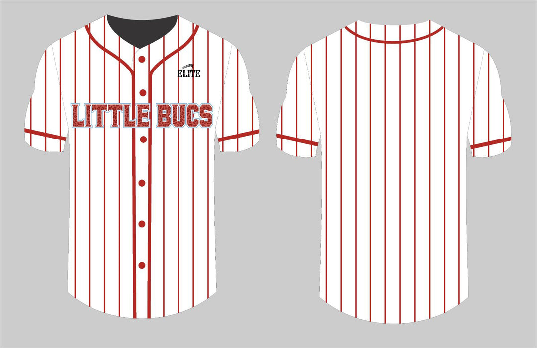 Little Bucks Staff Baseball Jersey - White