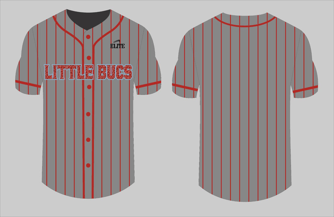 Little Bucks Staff Baseball Jersey - Grey