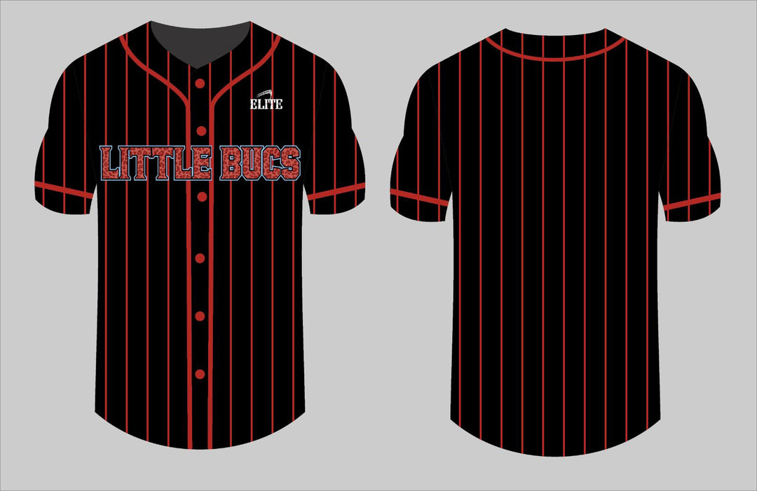 Little Bucks Staff Baseball Jersey - Black