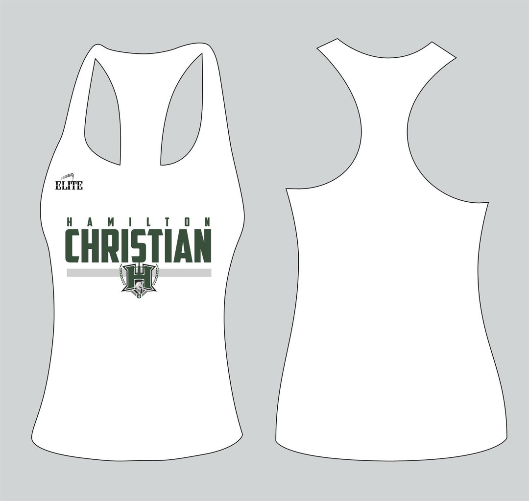 Hamilton Christian Women’s Racerback Top - White