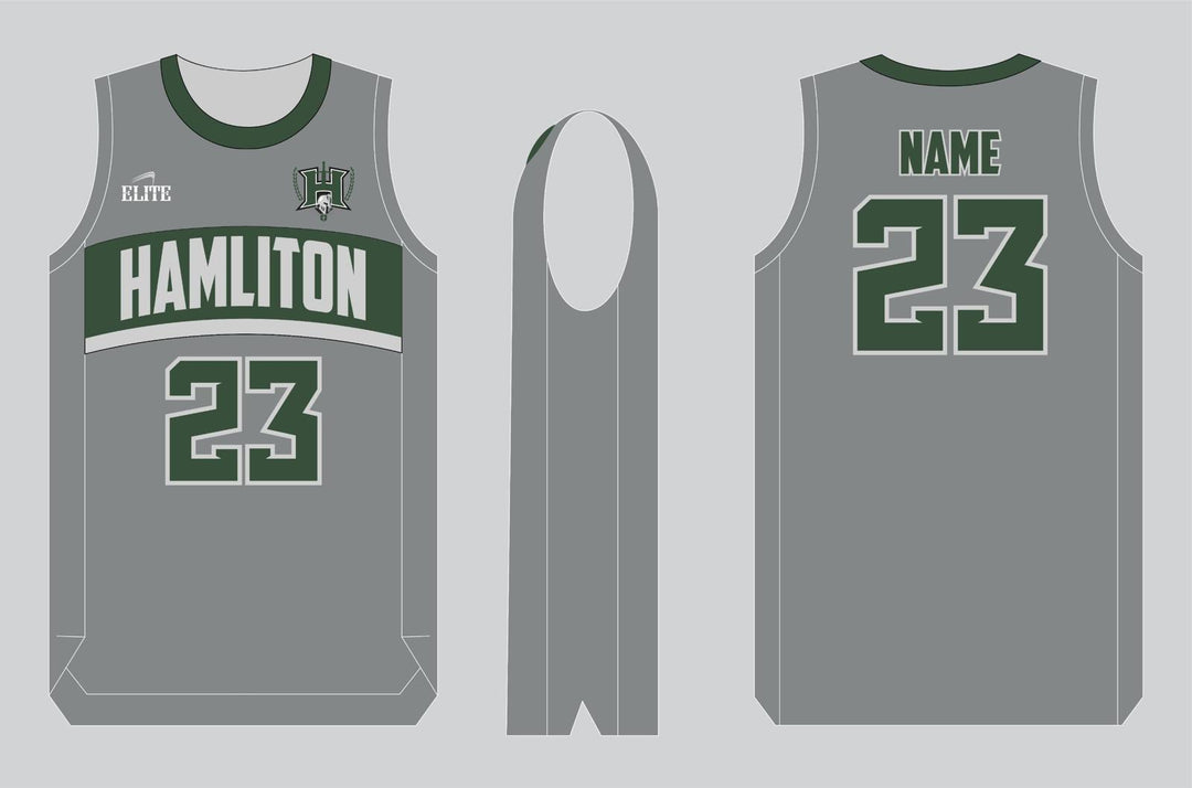 Hamilton Christian Basketball Jersey - Grey