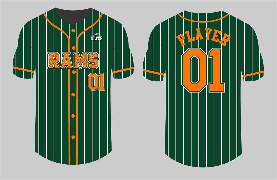 Carver Rams Baseball Jersey - Green