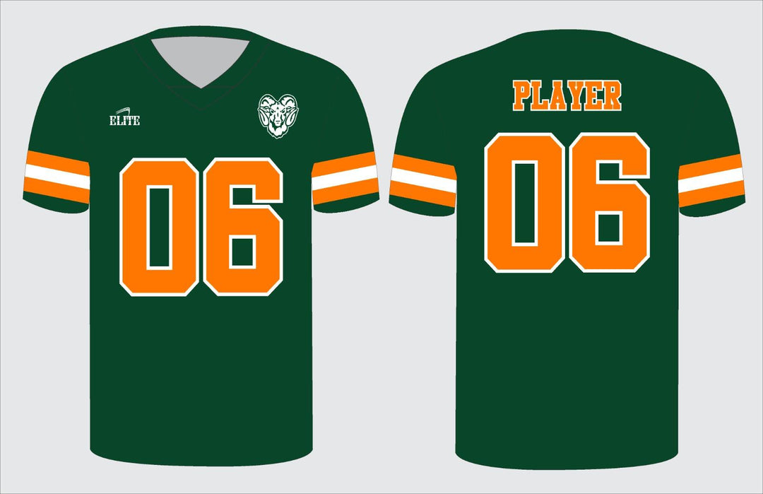 Carver Rams Football Jersey - Green