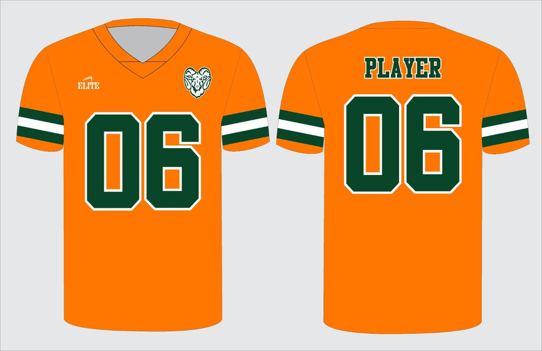 Carver Rams Football Jersey - Orange