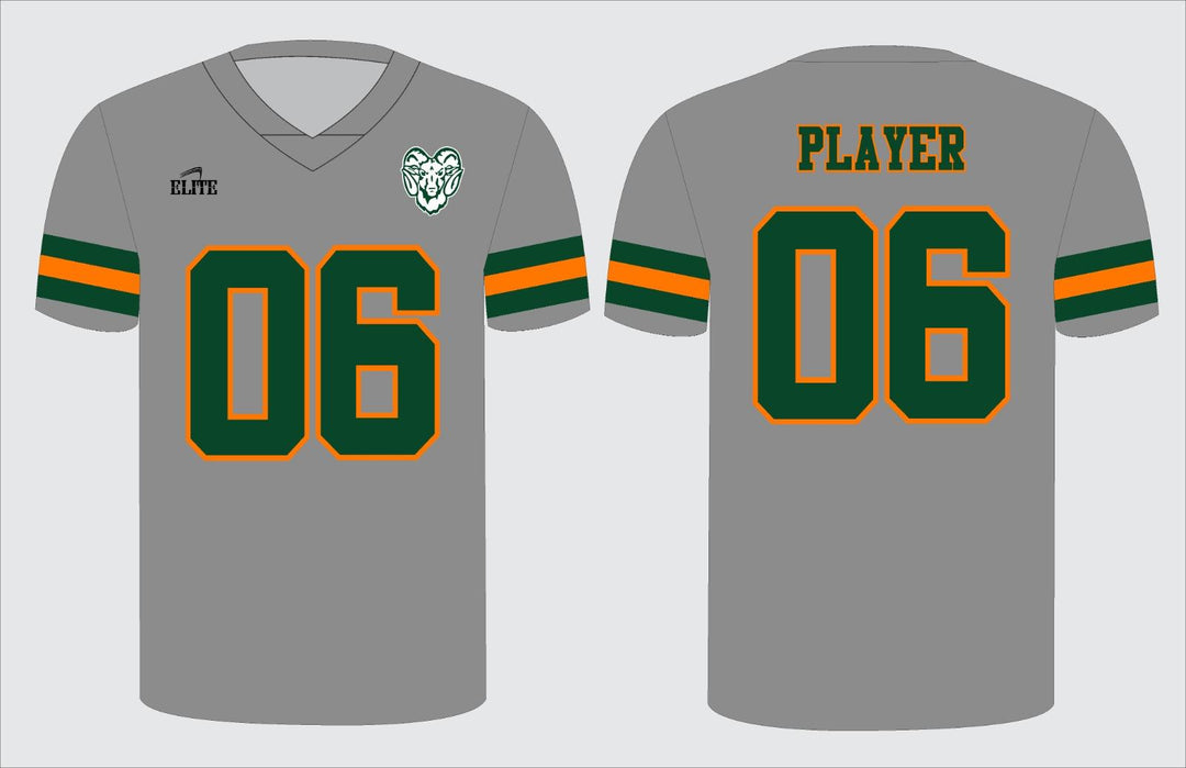 Carver Rams Football Jersey - Grey