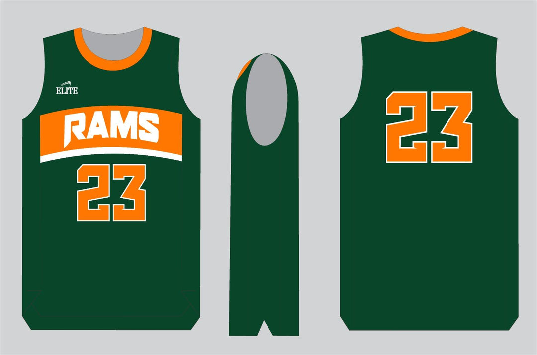 Carver Rams Basketball Jersey - Green