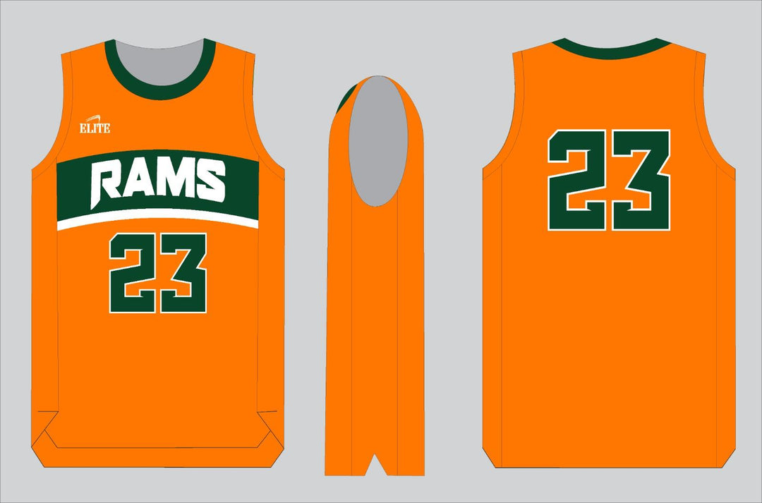 Carver Rams Basketball Jersey - Orange