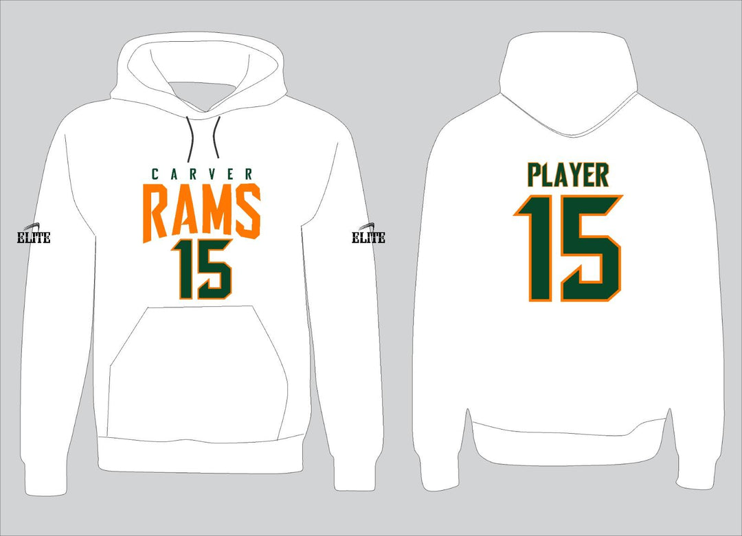 Carver Rams Hoodie - White