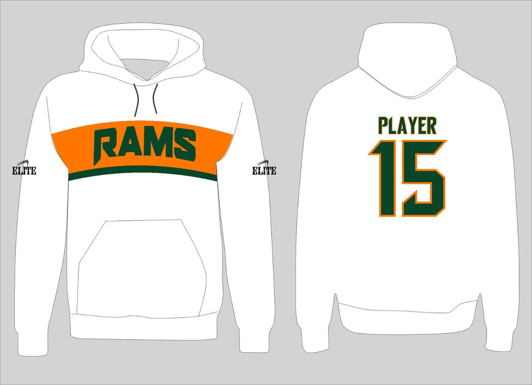 Carver Rams Hoodie - White (Green Logo)