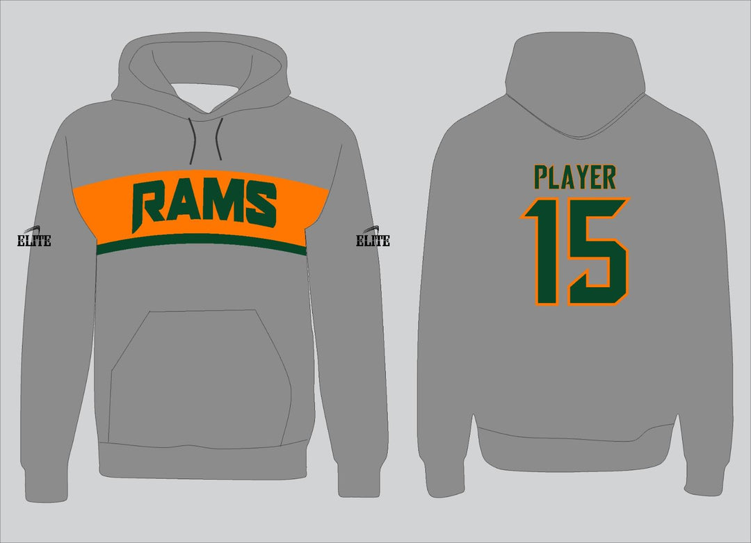 Carver Rams Hoodie - Grey (Green Logo)