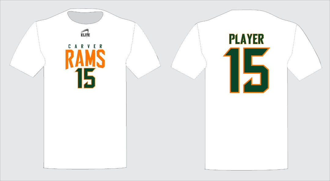 Carver Rams Short Sleeve Shirt - White