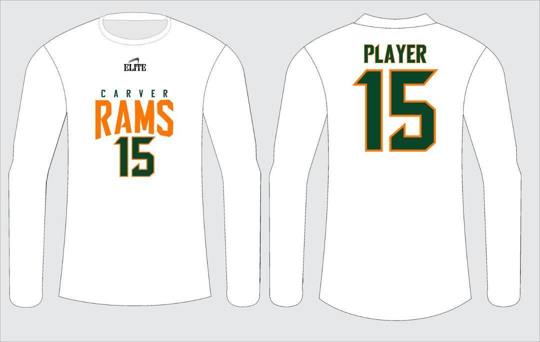 Carver Rams Long Sleeve Shirt - White