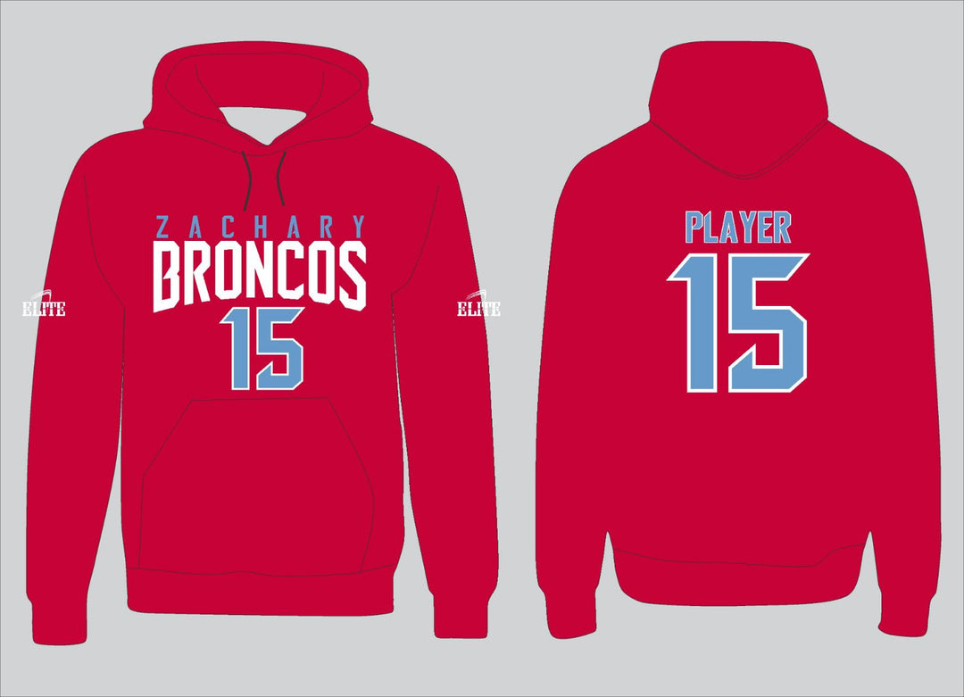 Zachary Broncos Hoodie - Red