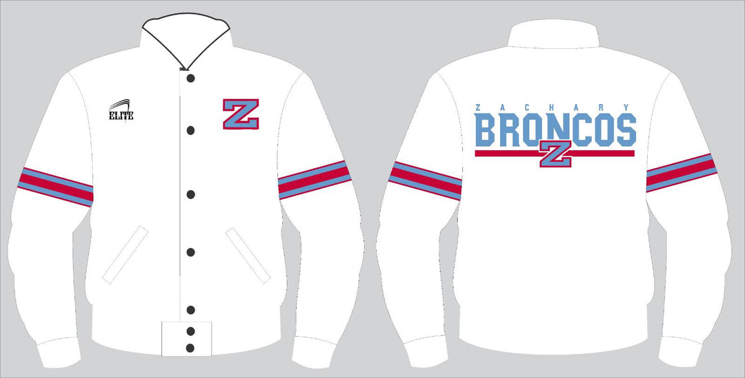 Zachary Broncos Bomber Jacker - White