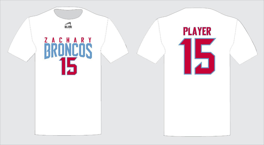 Zachary Broncos Short Sleeve Shirt - White