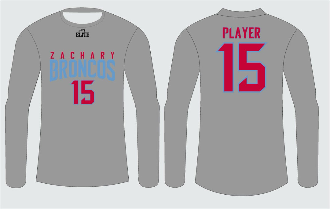 Zachary Broncos Long Sleeve Shirt - Grey